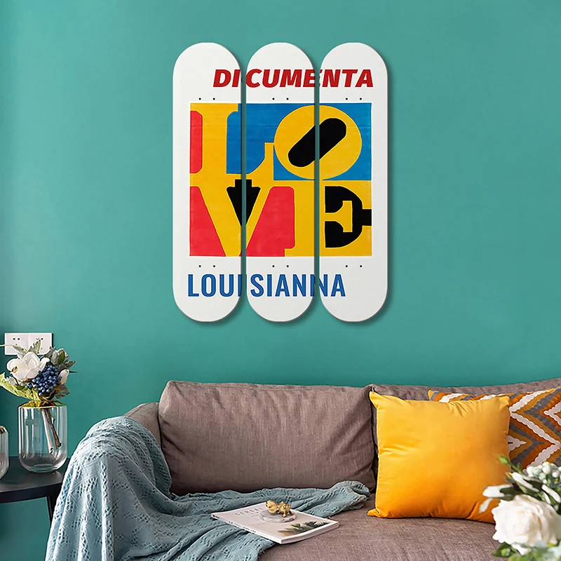 Стильные украшения для скейтборда Love, Роберт Индиана, Настенная роспись, декоративная доска для гостиной, Настенный декор 
Стильные украшения для скейтборда Love, Роберт Индиана, Настенная роспись, декоративная доска для гостиной, Настенный декор