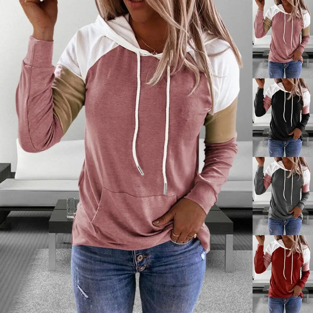 Sweatshirt Long Sleeve Pocket Pullover Color Matching Women Hooded Tops for Daily
Sweatshirt Long Sleeve Pocket Pullover Color Matching Women Hooded Tops for Daily