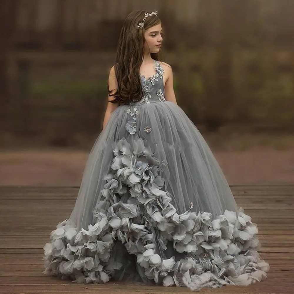 Tulle Kids Formal Wear Birthday Christmas Girls Pageant Baby Children Party Dress Flower Girls Dresses V-Neck Hand Made Flowers
Tulle Kids Formal Wear Birthday Christmas Girls Pageant Baby Children Party Dress Flower Girls Dresses V-Neck Hand Made Flowers