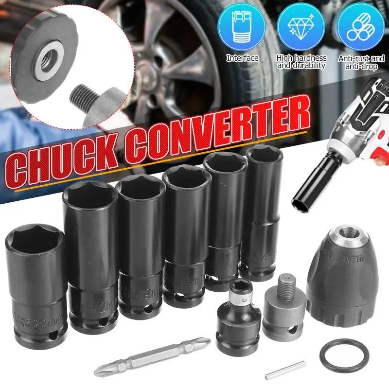 12 pcs Impact Wrench Screwdriver hex socket head Kits Drill Chuck Drive Adapter Set for Electric Wrench Drill Screwdrivers
12 pcs Impact Wrench Screwdriver hex socket head Kits Drill Chuck Drive Adapter Set for Electric Wrench Drill Screwdrivers