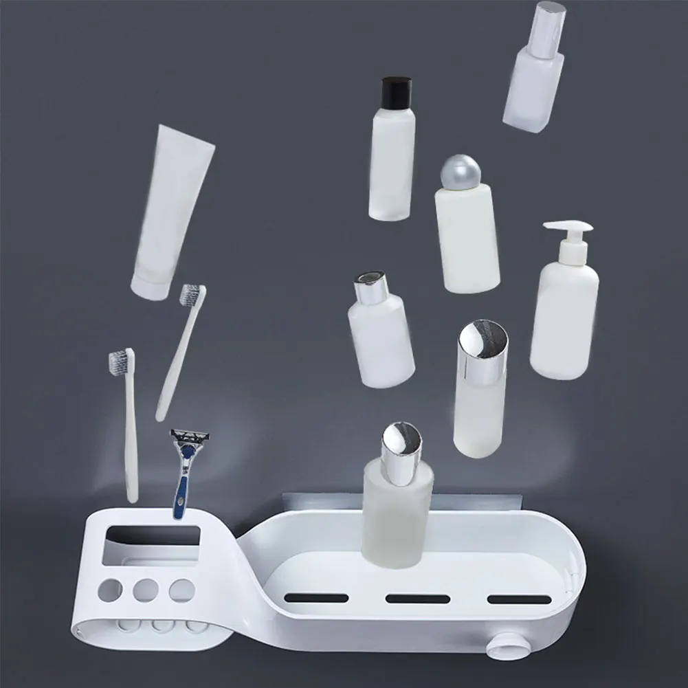 Wall Mounted Razor Storage Rack Toothbrush Holder With Adhesive Punch Free Shower Caddy Toothpaste Bath Ball Bathroom Shelf
Wall Mounted Razor Storage Rack Toothbrush Holder With Adhesive Punch Free Shower Caddy Toothpaste Bath Ball Bathroom Shelf