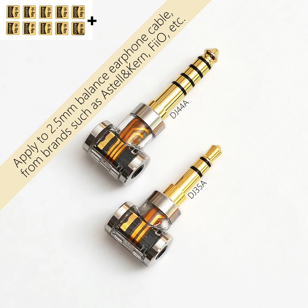 Переходник DD ddHiFi DJ35A DJ44A с гнезда 2 5 мм на сбалансированный штекер 3 мм/4 4 для кабеля