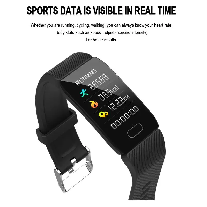 Q1 Sport Smart Watch Blood Pressure Heart Rate Monitor Wristband Fitness Tracker Bracelet Waterproof Weather Display
Q1 Sport Smart Watch Blood Pressure Heart Rate Monitor Wristband Fitness Tracker Bracelet Waterproof Weather Display