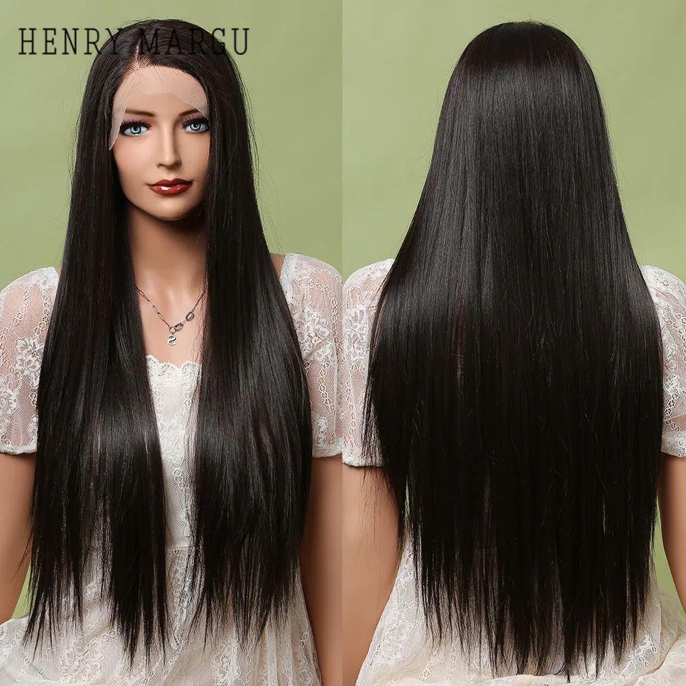 HENRY MARGU Long 13*4 Lace Front Synthetic Wigs for Women Straight Black Brown Natural Hair Silk Lace Frontal Wig Heat Resistant
HENRY MARGU Long 13*4 Lace Front Synthetic Wigs for Women Straight Black Brown Natural Hair Silk Lace Frontal Wig Heat Resistant