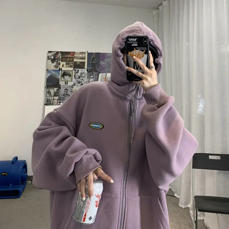 Winter women's jacket sweatshirt new thick zipper big pocket sweatshirt solid color coating Korean loose wild hoodie
Winter women's jacket sweatshirt new thick zipper big pocket sweatshirt solid color coating Korean loose wild hoodie