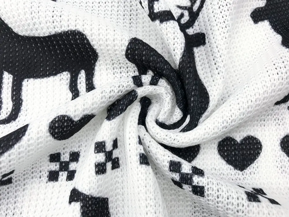 2021 Christmas Sweater Autumn Winter Casual Classic Deer Print Knitted Pullover Long Sleeve Thin Sweaters Casual Jumpers Tops
