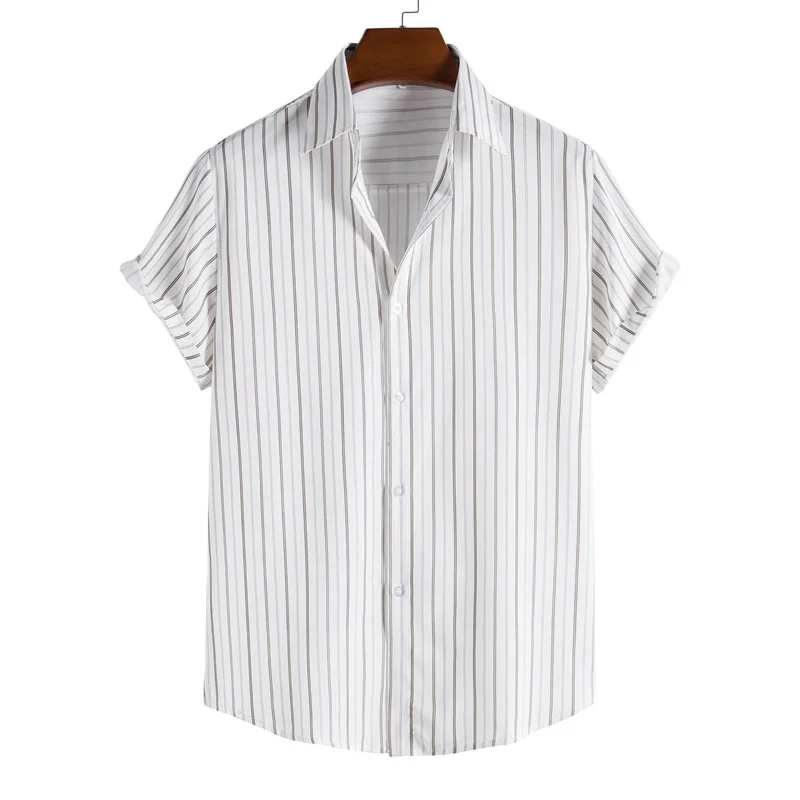 2021 summer new striped series men's fashion casual short-sleeved shirt European and American code XS-XL
2021 summer new striped series men's fashion casual short-sleeved shirt European and American code XS-XL