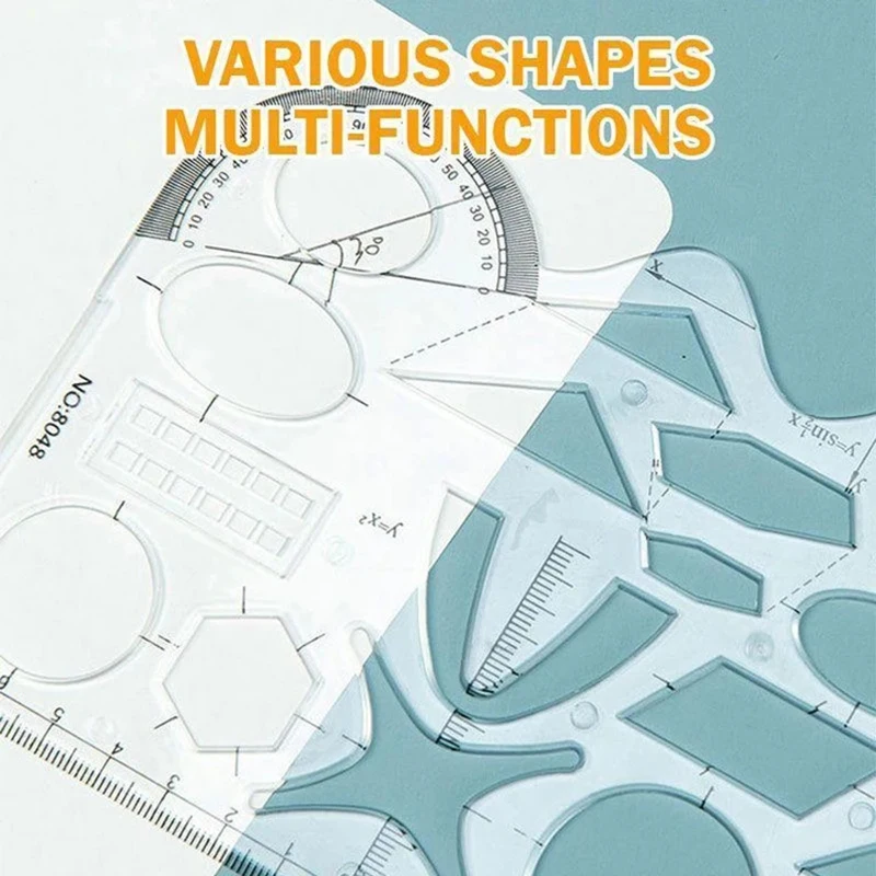 Newly Multifunctional Geometric Ruler Geometric Drawing Template Measuring Tool For School Office Supplies
Newly Multifunctional Geometric Ruler Geometric Drawing Template Measuring Tool For School Office Supplies