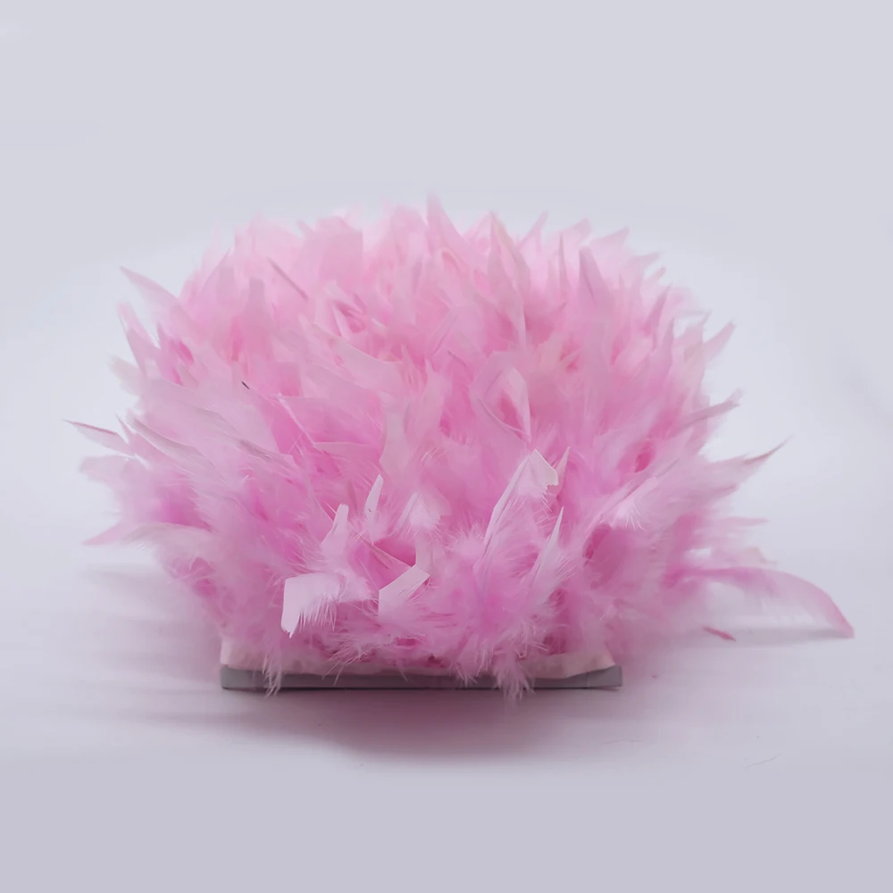 Hotsale 2-10meters Pink Color Turkey Feather Trims Ribbon Wedding for Party Costume Dress Accessory Crafts fly tying materials
Hotsale 2-10meters Pink Color Turkey Feather Trims Ribbon Wedding for Party Costume Dress Accessory Crafts fly tying materials