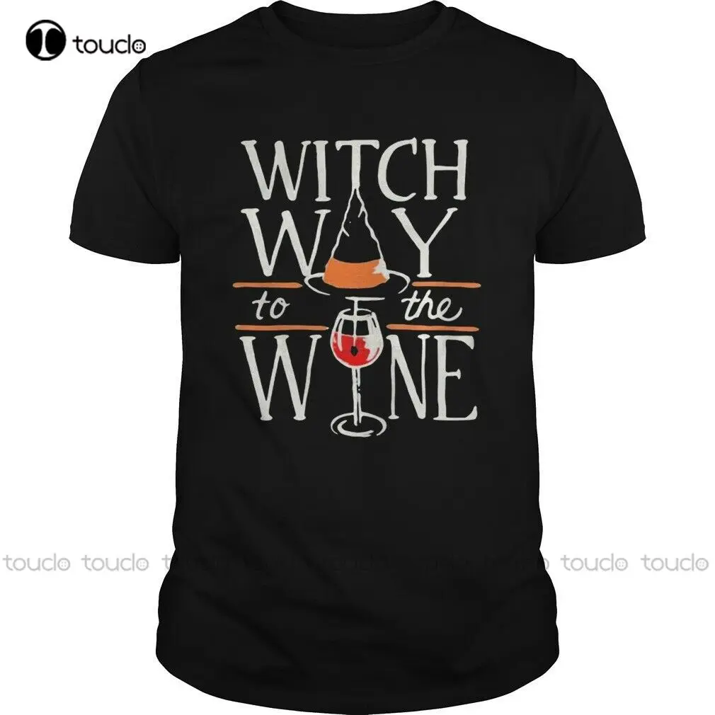 Witch Way To The Wine Halloween Black T-Shirt Classic Cotton Unisex Tee New Womans Shirts Fashion Funny New Digital Printing
Witch Way To The Wine Halloween Black T-Shirt Classic Cotton Unisex Tee New Womans Shirts Fashion Funny New Digital Printing