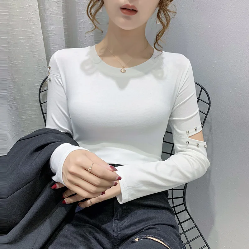 New Elegant Fashion Women Spring Autumn Sexy Elastic Skinny Hollow Out Bottoming T Shirt Lady Long Sleeve T-Shirt Tops
New Elegant Fashion Women Spring Autumn Sexy Elastic Skinny Hollow Out Bottoming T Shirt Lady Long Sleeve T-Shirt Tops