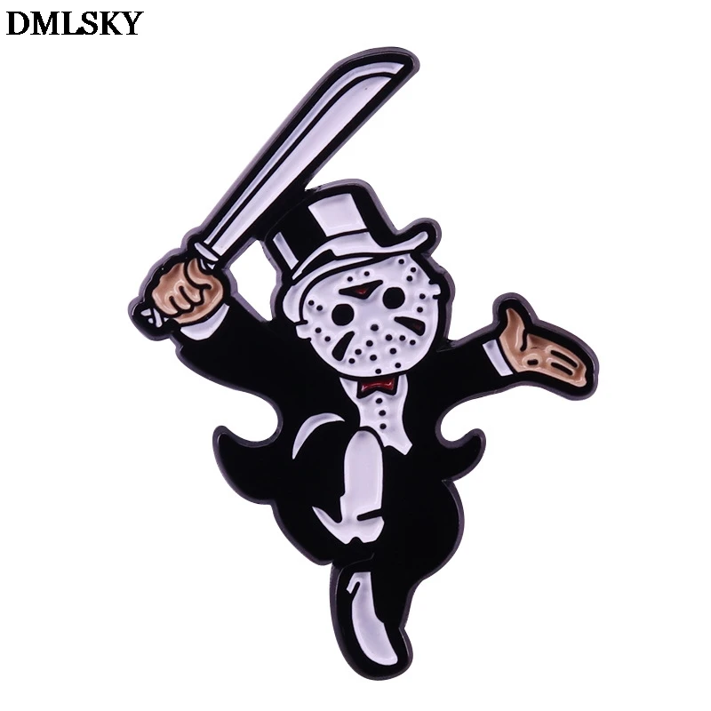 DMLSKY Friday the 13th Pins Horror killer Jason Voorhees Brooch Metal Badge for Clothes Shirt Collar Enamel Pin Fans Gifts M4604
DMLSKY Friday the 13th Pins Horror killer Jason Voorhees Brooch Metal Badge for Clothes Shirt Collar Enamel Pin Fans Gifts M4604