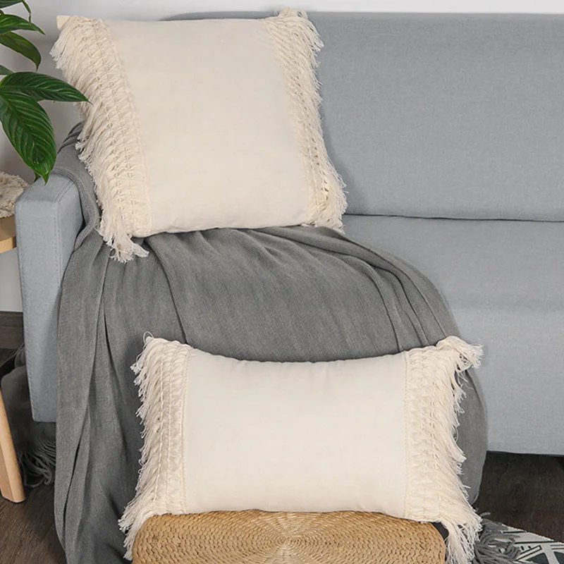 Nordic Cotton Canvas With Tassel Living Room Throw Cushion Cover Sofa Pillowcover Office Outdoors Decoration Pillowcase 40786 
Nordic Cotton Canvas With Tassel Living Room Throw Cushion Cover Sofa Pillowcover Office Outdoors Decoration Pillowcase 40786