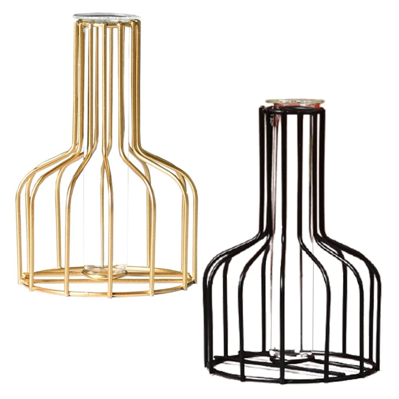 Nordic Iron Art Glass Vase Wedding Home Decor Room Decoration Tabletop Hydroponic Plant Vase Flower Pot Golden Black
Nordic Iron Art Glass Vase Wedding Home Decor Room Decoration Tabletop Hydroponic Plant Vase Flower Pot Golden Black