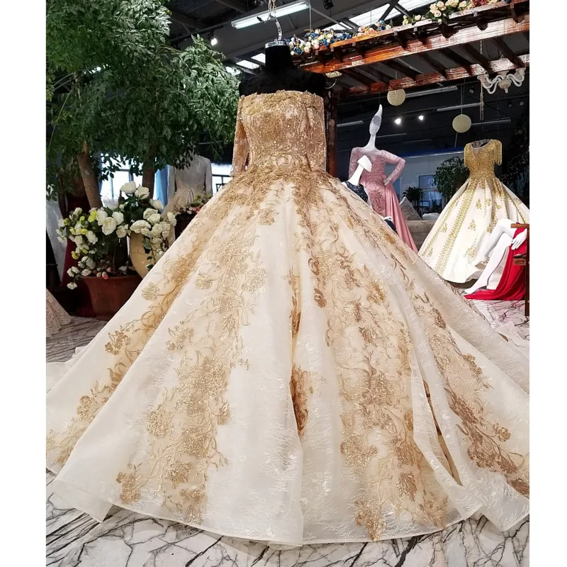 BGW HT33019 Off Shoulder Evening Dress Appliques Champagne Lace Latest Boat Neck Ball Gown Lace Up Bridal Gown 2020
BGW HT33019 Off Shoulder Evening Dress Appliques Champagne Lace Latest Boat Neck Ball Gown Lace Up Bridal Gown 2020