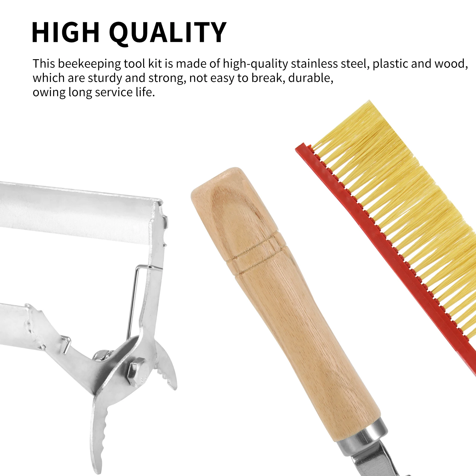 Beekeeping Tool Kit Multi-Purpose Stainless Steel Hive Tool Durable Bee Brush Beehive Accessories Set Beekeeping Equipment Pack
Beekeeping Tool Kit Multi-Purpose Stainless Steel Hive Tool Durable Bee Brush Beehive Accessories Set Beekeeping Equipment Pack