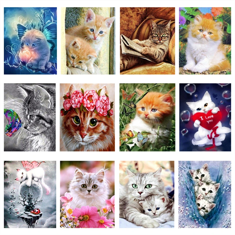 DIY 5D Diamond Painting Animals Full Round Drill Diamond Embroidery Cat Rhinestones Diamond Mosaic
DIY 5D Diamond Painting Animals Full Round Drill Diamond Embroidery Cat Rhinestones Diamond Mosaic