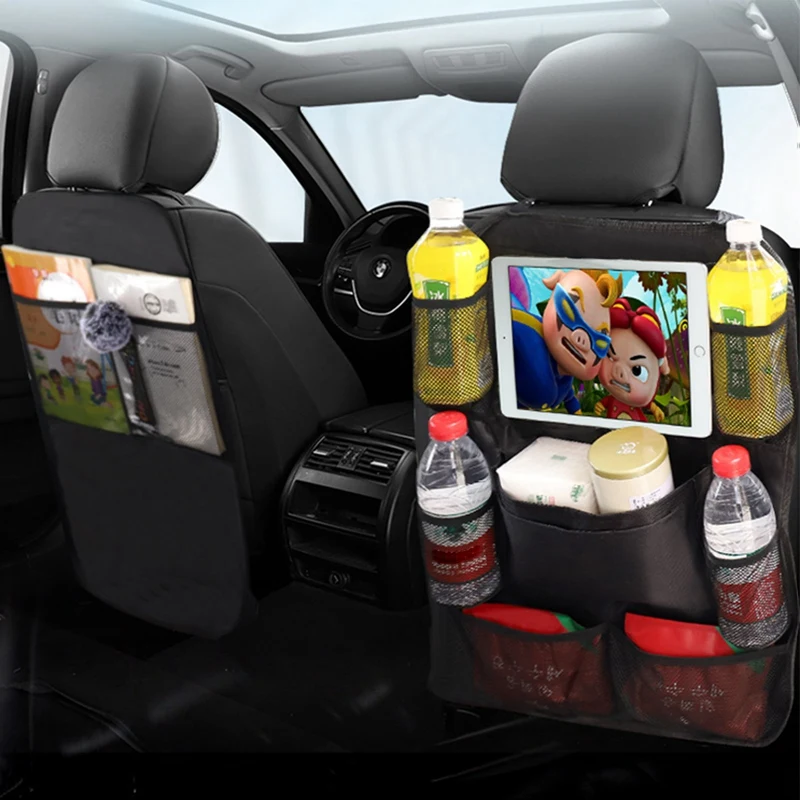 M C Black Car Backseat Organizer Multifunction Oxford Cloth Car Interior Storage Bag with Tablet Holder and Water Cup Drink Rack
M C Black Car Backseat Organizer Multifunction Oxford Cloth Car Interior Storage Bag with Tablet Holder and Water Cup Drink Rack