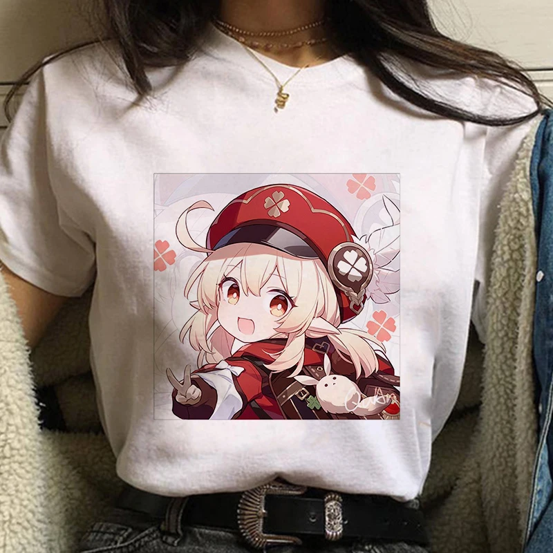 2021 Games Genshin Impact Women T Shirt Kawaii Anime Cartoon Graphic Tees Tops Aesthetic Unisex Tshirt Female Casual Harajuku
2021 Games Genshin Impact Women T Shirt Kawaii Anime Cartoon Graphic Tees Tops Aesthetic Unisex Tshirt Female Casual Harajuku