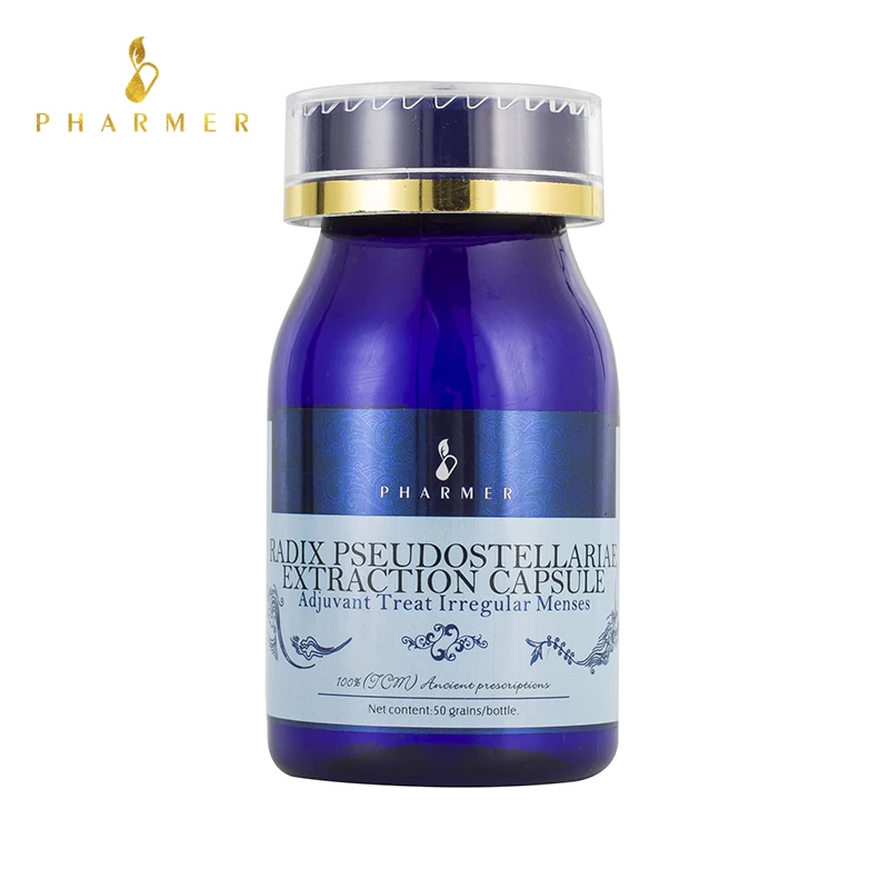 Pharmer Radix Pseudostellariae Extraction Capsule, Adjuvant Treat Irregular Menses, Cure Increased menstrual flow Leakage, 50pcs
Pharmer Radix Pseudostellariae Extraction Capsule, Adjuvant Treat Irregular Menses, Cure Increased menstrual flow Leakage, 50pcs