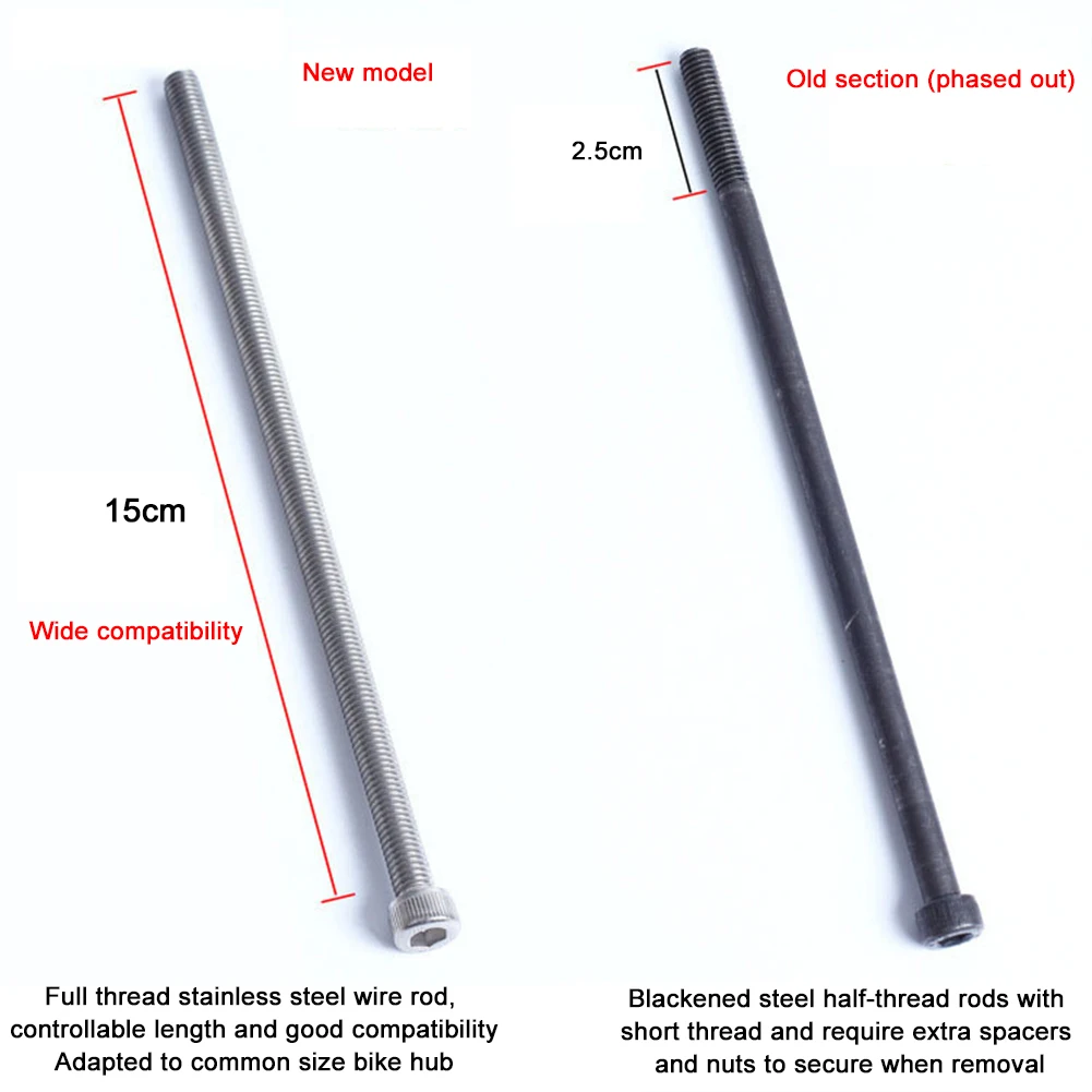Stainless Steel Bike Hub Disassembly Tool Set with Full-Threaded Rod Flywheel Remove Repair | Спорт и развлечения