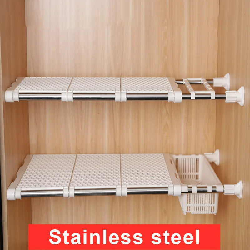 Home Nail-Free Wardrobe Layer Partition Telescopic Closet Wardrobe Layer Storage Rack Cabinet Shelf Wardrobe Partition Board
Home Nail-Free Wardrobe Layer Partition Telescopic Closet Wardrobe Layer Storage Rack Cabinet Shelf Wardrobe Partition Board