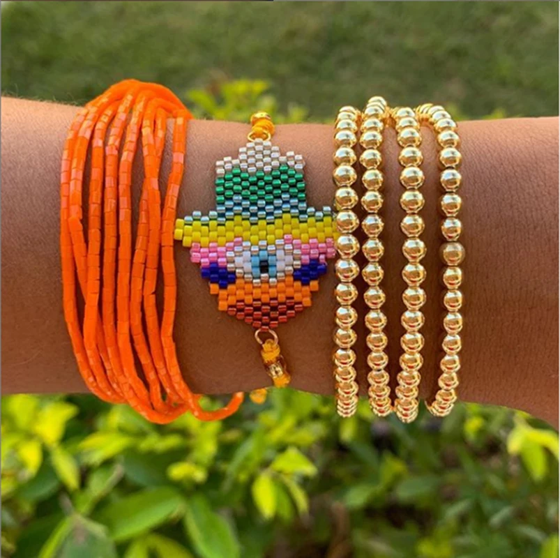 Rttooas MIYUKI Bracelet Fatima Hamsa Hand Jewelry Femme Jewelry Stainless Steel Beads Charm Bracelets 2020 New Arrival
Rttooas MIYUKI Bracelet Fatima Hamsa Hand Jewelry Femme Jewelry Stainless Steel Beads Charm Bracelets 2020 New Arrival