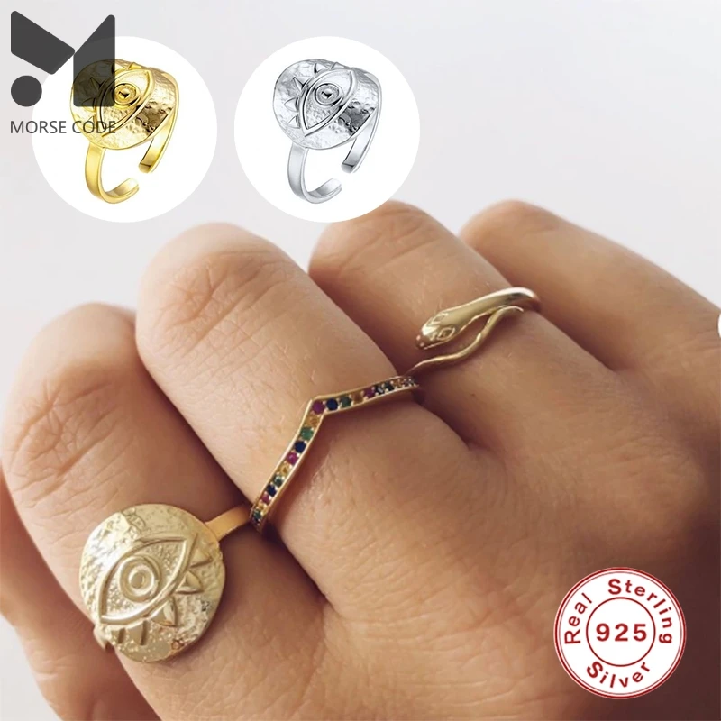 MC Enamel 925 Sterling Silver Women Rings with Eyes of Evil Heart Shape Black Zircon Open Finger Anillos Real Plata Fine Jewelry
MC Enamel 925 Sterling Silver Women Rings with Eyes of Evil Heart Shape Black Zircon Open Finger Anillos Real Plata Fine Jewelry
