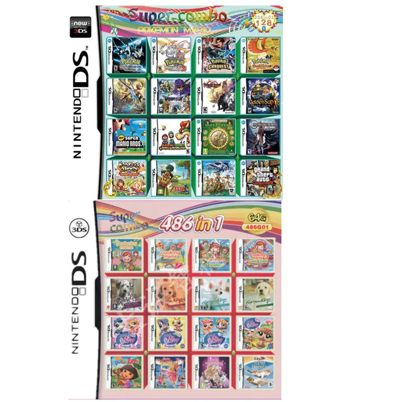 Video Games 486 In 1 Cartridge for Nintendo NDS NDSL NDSi 3DS 2DS Girl Games Favorites 486 In 1 Game Card Toys
Video Games 486 In 1 Cartridge for Nintendo NDS NDSL NDSi 3DS 2DS Girl Games Favorites 486 In 1 Game Card Toys