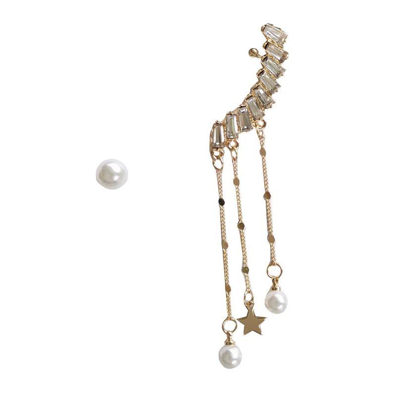 kshmir Asymmetric earrings simple temperament rhinestone earrings pearl star tassel earrings female 2021
kshmir Asymmetric earrings simple temperament rhinestone earrings pearl star tassel earrings female 2021