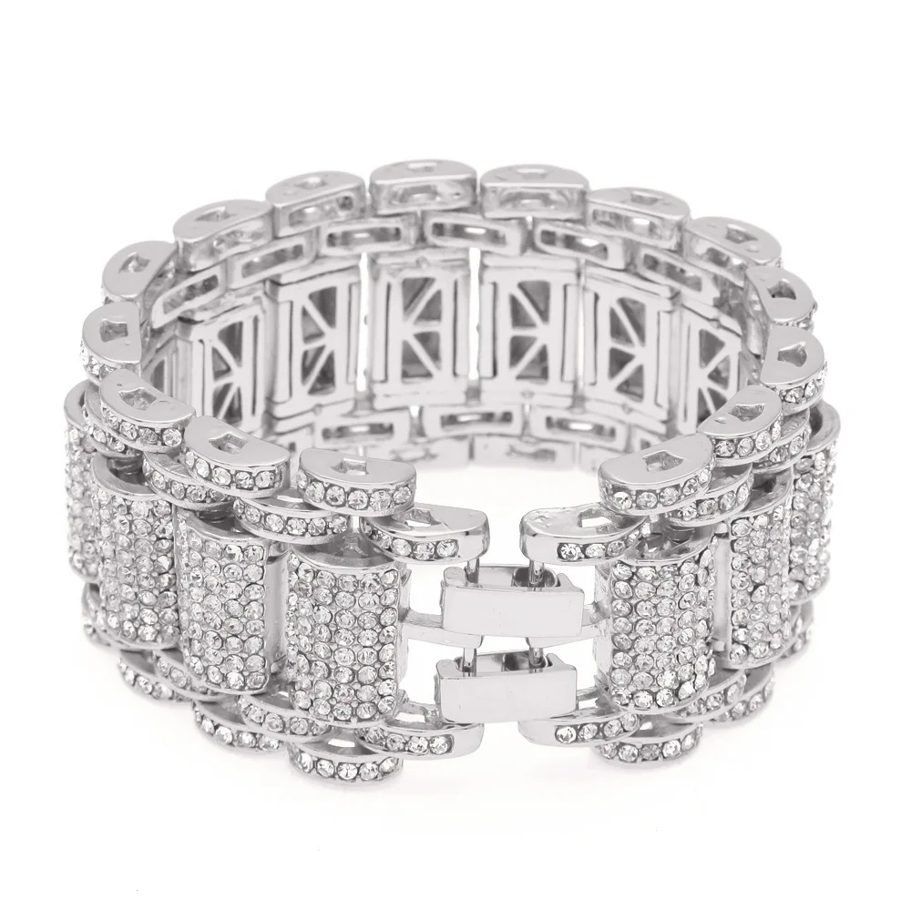 Hiphop iced out bling Men bracelet fashion 3.5cm/20cm long link chain full Rhinestone bracelets Male hip hop jewelry accessories
Hiphop iced out bling Men bracelet fashion 3.5cm/20cm long link chain full Rhinestone bracelets Male hip hop jewelry accessories