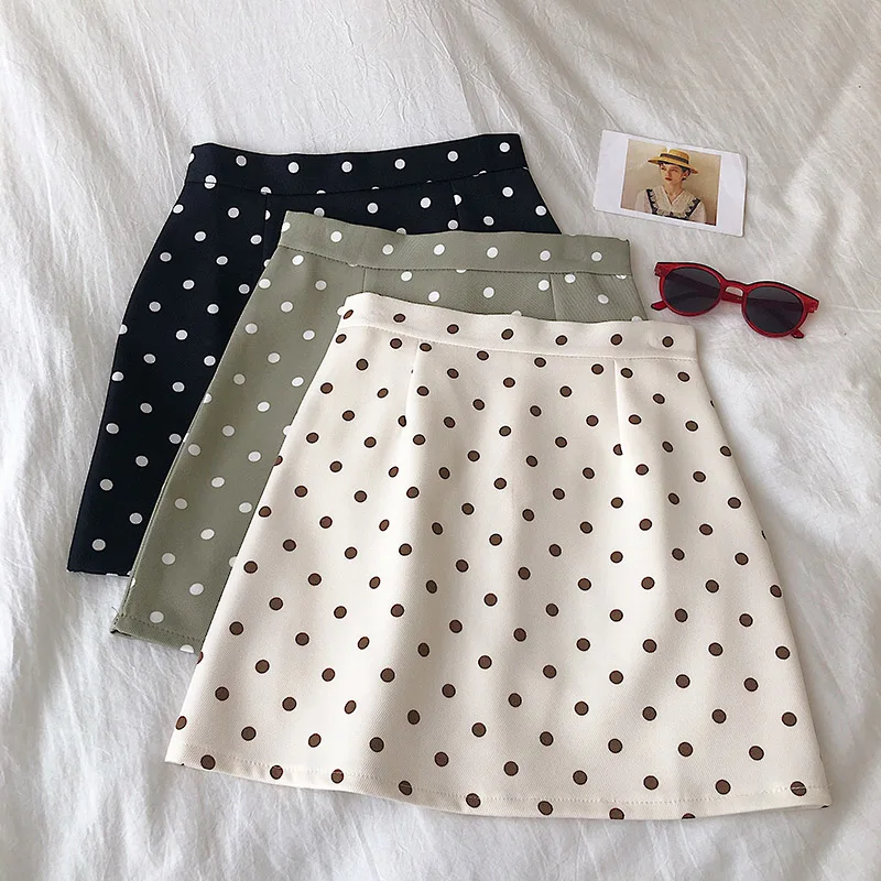HELIAR Women Polka Dot Preppy Skirts High Waist A-line Skirt Korean Package Hip Bodycon Mini Skirts Women 2020Summer Autumn
HELIAR Women Polka Dot Preppy Skirts High Waist A-line Skirt Korean Package Hip Bodycon Mini Skirts Women 2020Summer Autumn