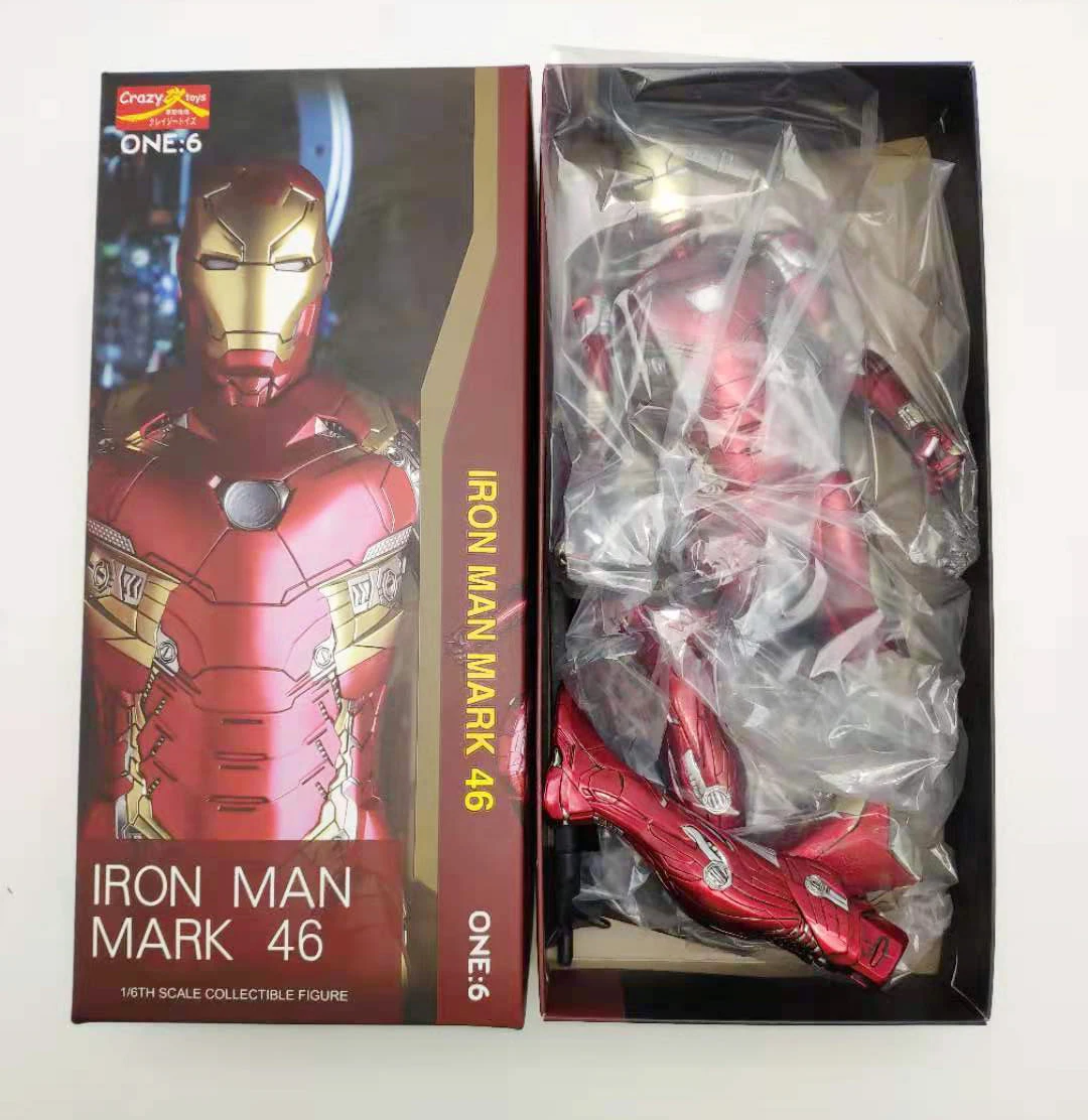 New Crazy Ironman Mark 46 Articulated Boxed 1/6 Action Figure Decoration 12 inches Children Birthday Gift
New Crazy Ironman Mark 46 Articulated Boxed 1/6 Action Figure Decoration 12 inches Children Birthday Gift