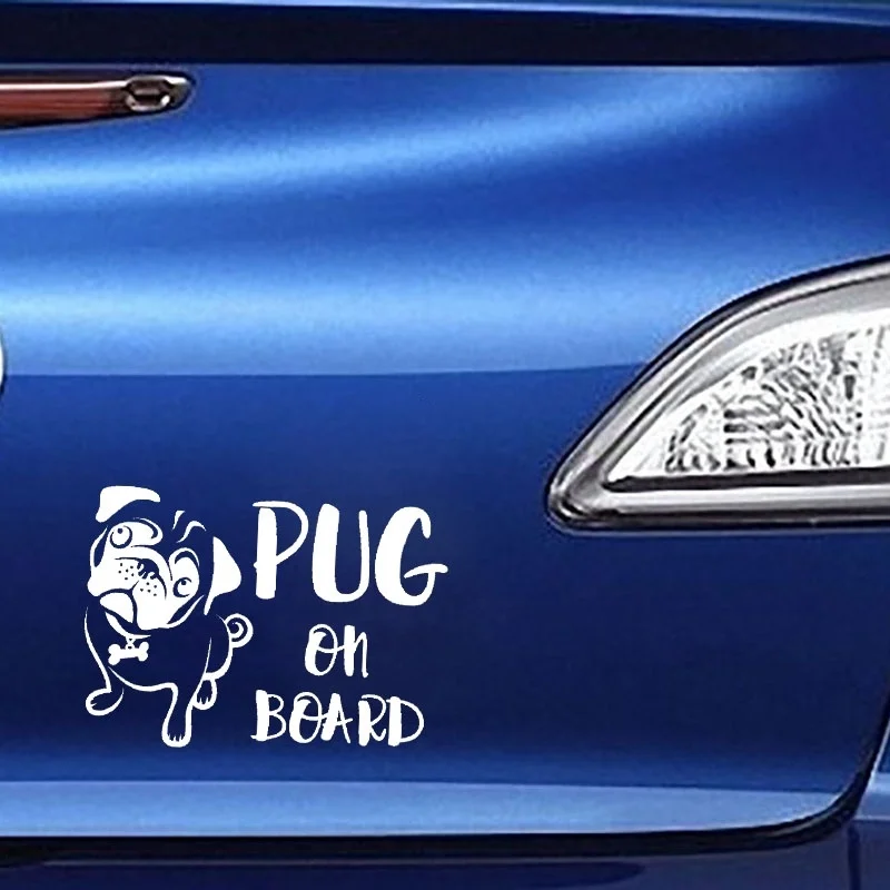 12*16.7cm Pug On Board Vinyl Car Decal Stickers Fun Bumper Sticker Window Decorative Car Decoration Car Accessories Interior
12*16.7cm Pug On Board Vinyl Car Decal Stickers Fun Bumper Sticker Window Decorative Car Decoration Car Accessories Interior