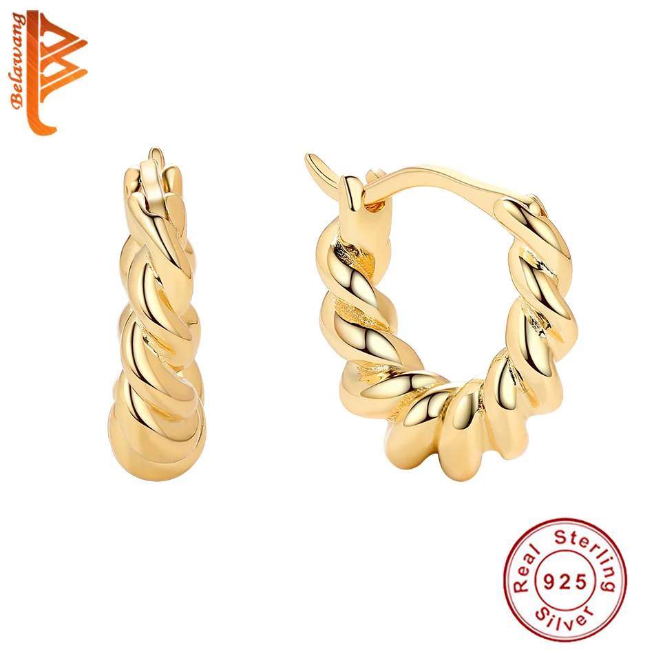 925 Sterling Silver With 18k Gold Plated Tiny Twisted Hoop Earring Dainty Chic Huggie Earrings For Woman
925 Sterling Silver With 18k Gold Plated Tiny Twisted Hoop Earring Dainty Chic Huggie Earrings For Woman