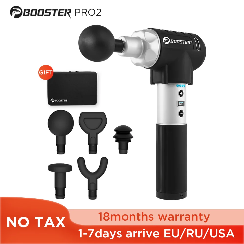Массажный пистолет для ударной терапии Booster Pro 2: тихий + мощный. Вибрационная