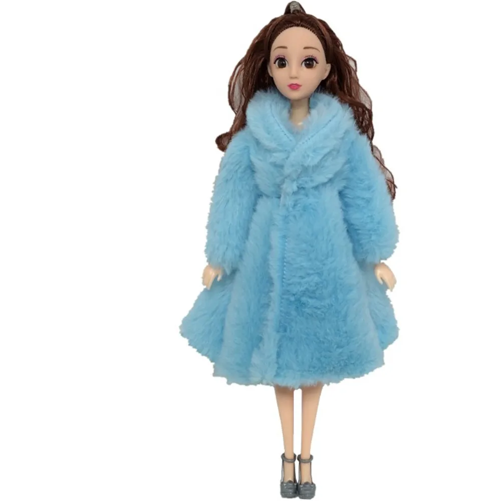 Пальто для куклы модное платье одежда ручной работы выращивания Фланелевое