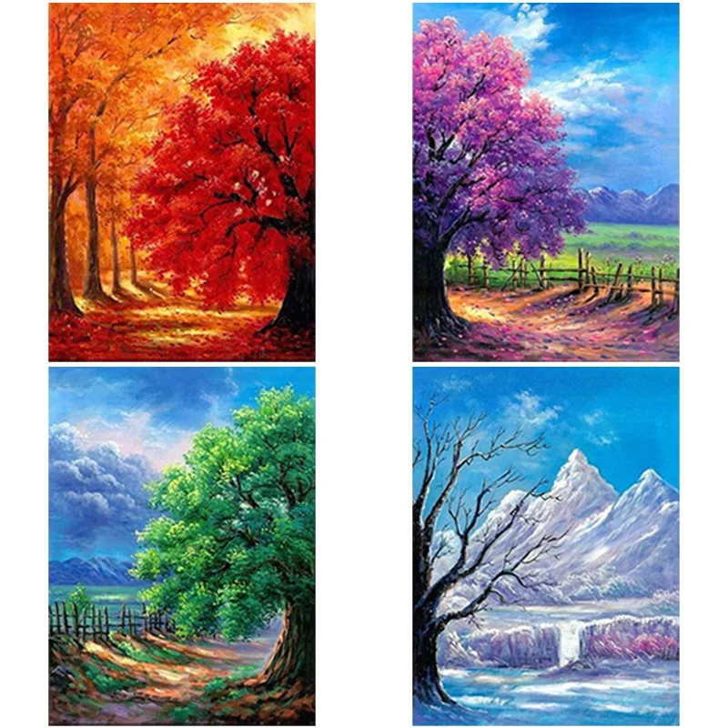 5D Diamond Painting Cross Stitch Full Round Square Tree of 4 Seasons Diamond Embroidery Scenery Patterns Rhinestone Home Decor
5D Diamond Painting Cross Stitch Full Round Square Tree of 4 Seasons Diamond Embroidery Scenery Patterns Rhinestone Home Decor