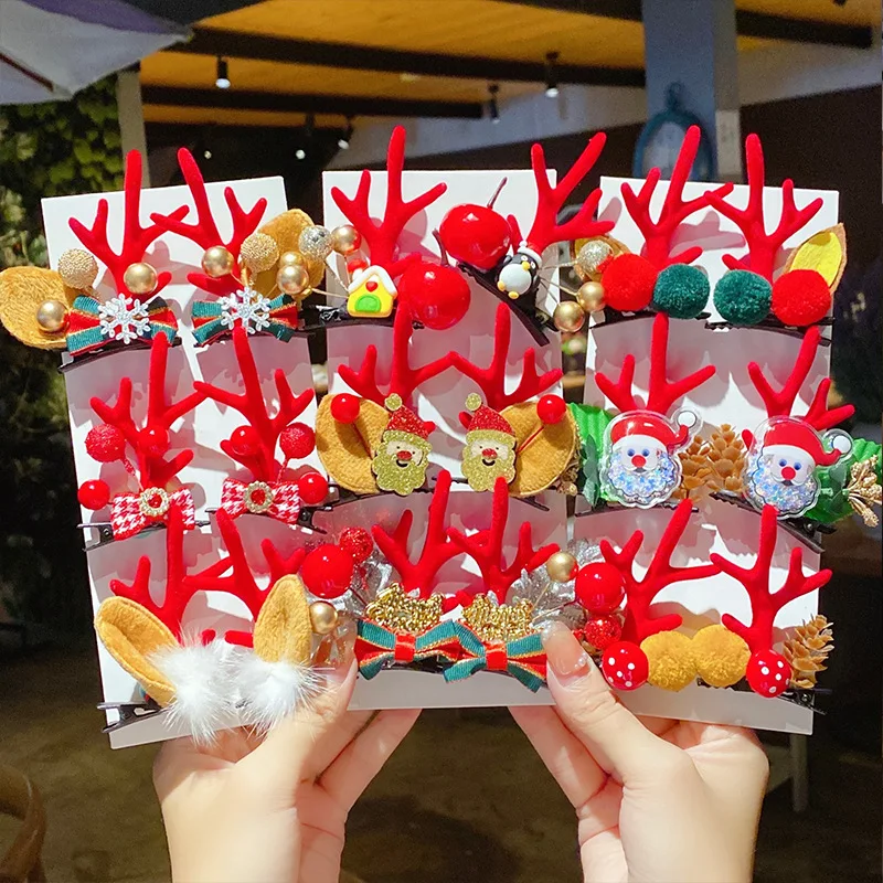 2Pcs/Set Christmas Deer Antler Hairpin Cute Cartoon Elk Hair Clips Headdress Old Man Holiday Hairband Barrette Hair Accessories
2Pcs/Set Christmas Deer Antler Hairpin Cute Cartoon Elk Hair Clips Headdress Old Man Holiday Hairband Barrette Hair Accessories