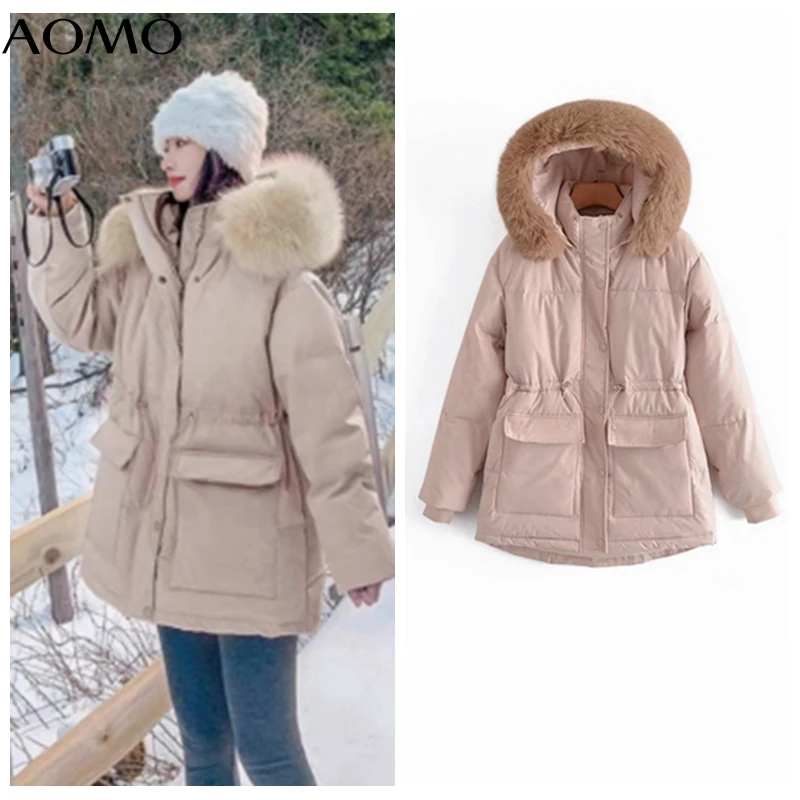 Женская парка с меховым капюшоном AOMO, длинная толстая теплая хлопковая парка большого размера с длинными рукавами и карманами, зима 2021
Женская парка с меховым капюшоном AOMO, длинная толстая теплая хлопковая парка большого размера с длинными рукавами и карманами, зима 2021