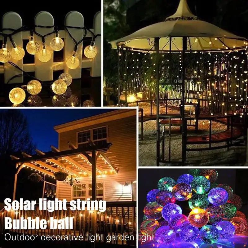 Solar 20/30LED Crystal Ball Light Fairy String Light Super Bright Festival Yard Garden Durable Romantic Landscape Lamp
Solar 20/30LED Crystal Ball Light Fairy String Light Super Bright Festival Yard Garden Durable Romantic Landscape Lamp