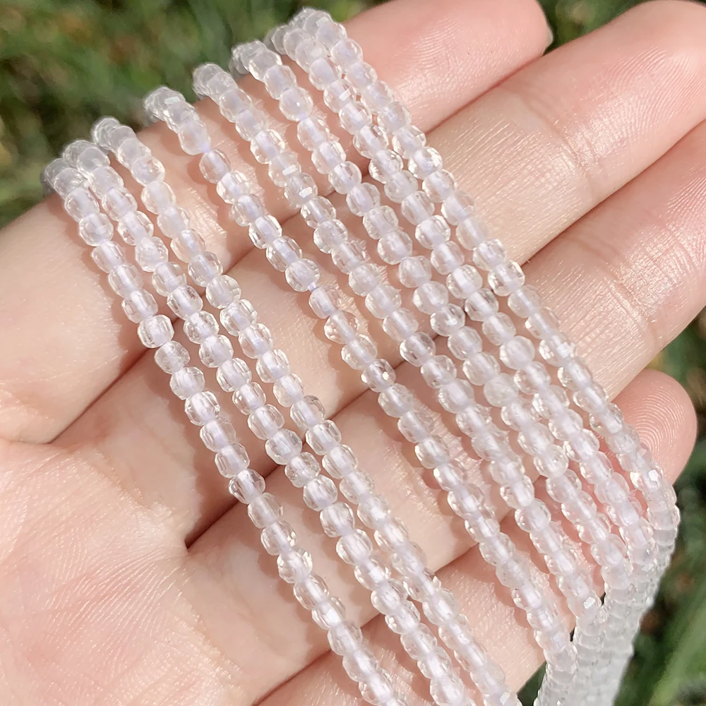 3mm Natural Stone White Crystal Beads Small Faceted Square Bead for Jewelry Making Diy Elegant Necklace Bracelet Accessories 
3mm Natural Stone White Crystal Beads Small Faceted Square Bead for Jewelry Making Diy Elegant Necklace Bracelet Accessories