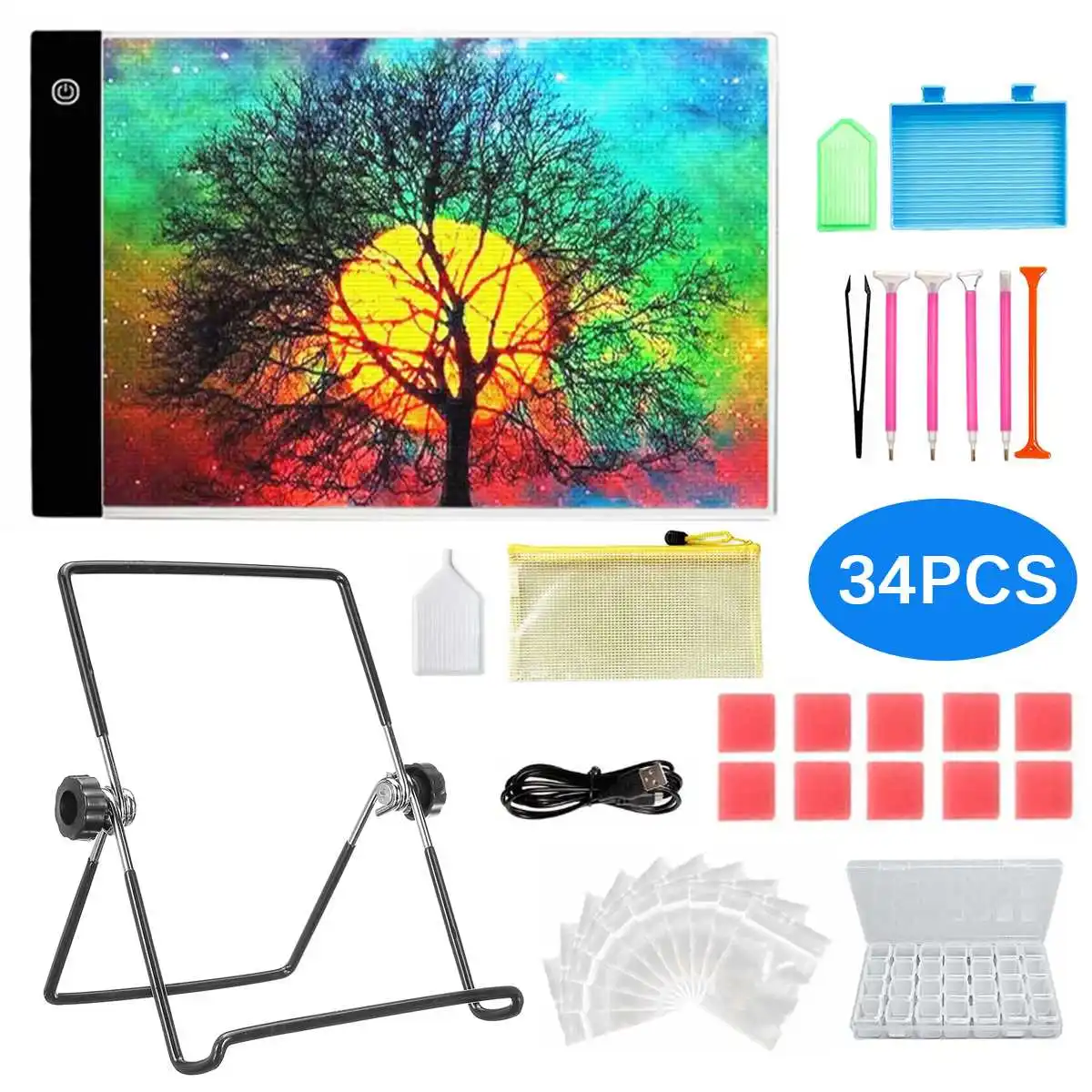 A4 LED Light Pad Artist Light Box Table Tracing Drawing Board Pad Diamond Painting Embroidery Tools
A4 LED Light Pad Artist Light Box Table Tracing Drawing Board Pad Diamond Painting Embroidery Tools