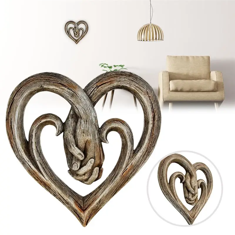 Heart Hand in Hand Wall Decoration Resin Crafts Ornaments Holding Hands Heart Shape Hanger for Dining Room and Bedroom 
Heart Hand in Hand Wall Decoration Resin Crafts Ornaments Holding Hands Heart Shape Hanger for Dining Room and Bedroom