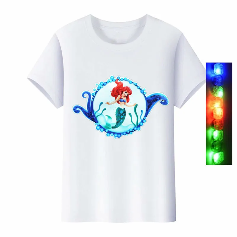 Children's cartoon mermaid eyes waterproof light up summer cotton round neck T-shirt fashion girl kids short sleeve
Children's cartoon mermaid eyes waterproof light up summer cotton round neck T-shirt fashion girl kids short sleeve