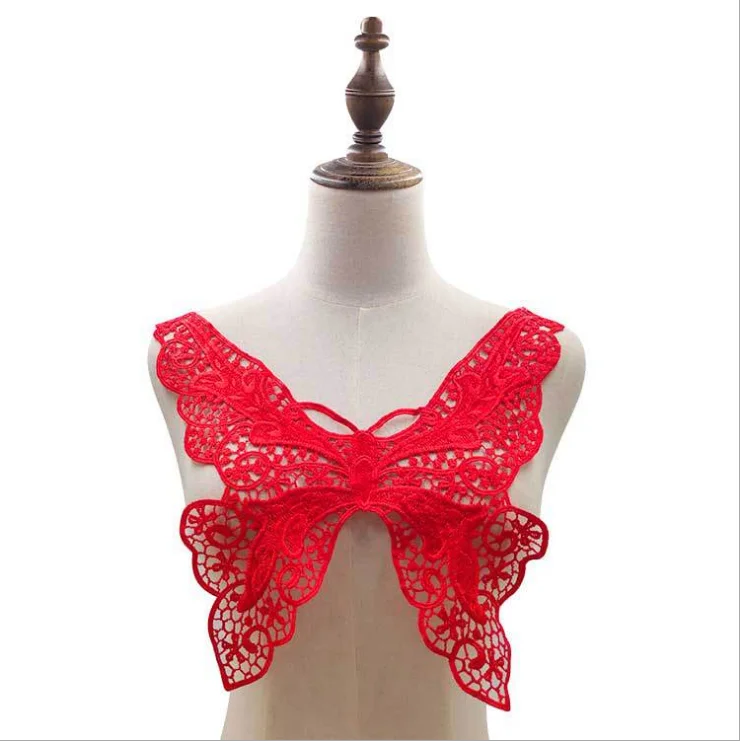 20Pcs Embroidered Fabric Butterfly Venise Lace Sewing Applique Lace Collar Neckline Collar Applique Accessories Red White Black
20Pcs Embroidered Fabric Butterfly Venise Lace Sewing Applique Lace Collar Neckline Collar Applique Accessories Red White Black