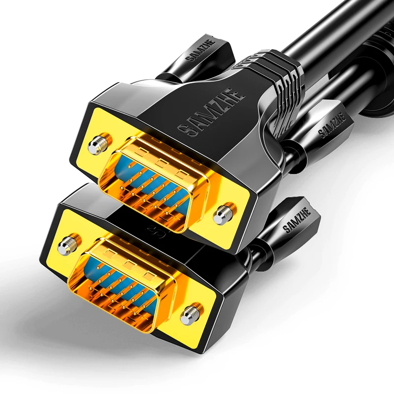 SAMZHE 1080P VGA кабель позолоченный Папа-папа для компьютера проектор монитор экран ПК