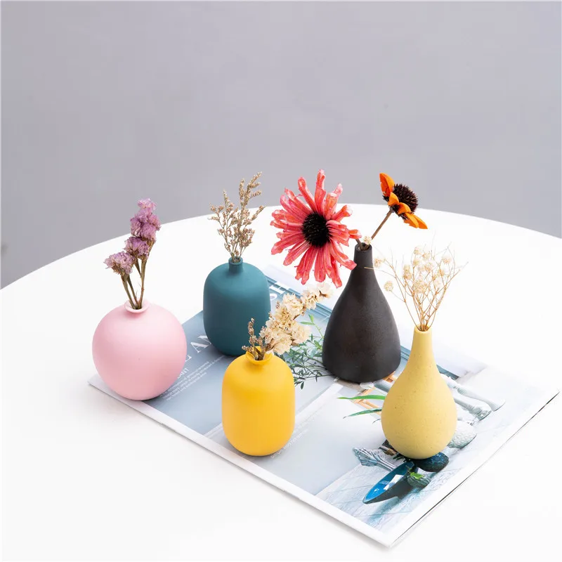 New Nordic Simple Small Fresh Vase Ceramic Handmade Dried Flower Ornament Decoration Desktop Decorative Vase
New Nordic Simple Small Fresh Vase Ceramic Handmade Dried Flower Ornament Decoration Desktop Decorative Vase