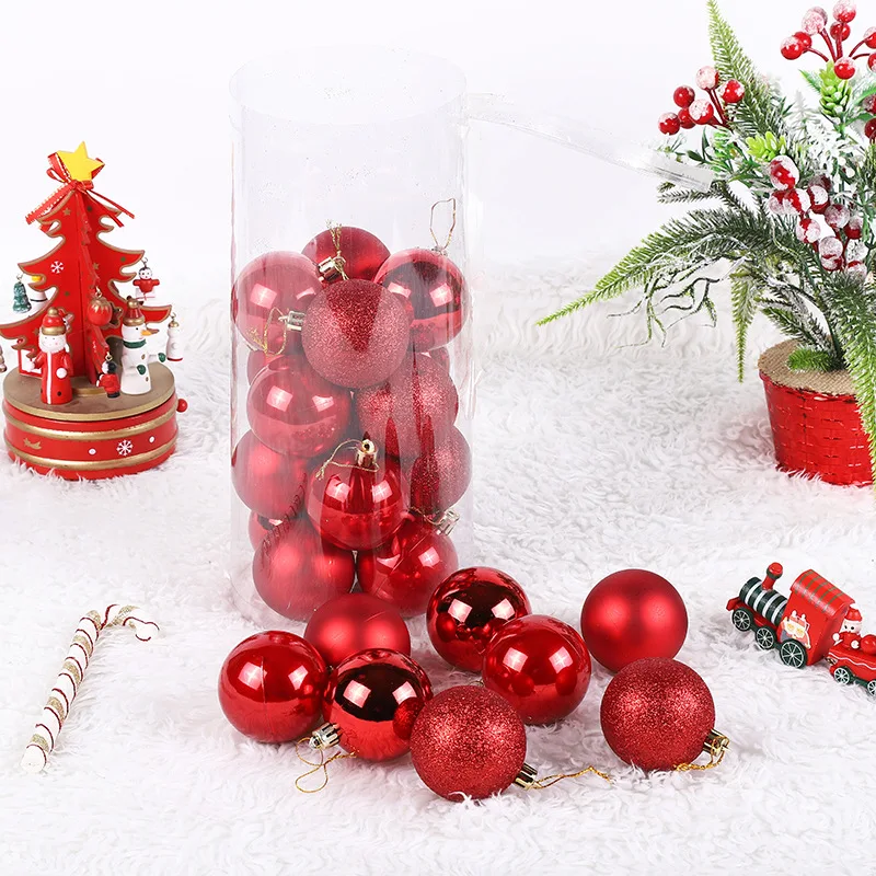 

3cm/4cm/5cm/6cm/8cm Christmas 24pcs Decoration balls For christmas trees Xmas decorations Home decor Wedding accessories 2022