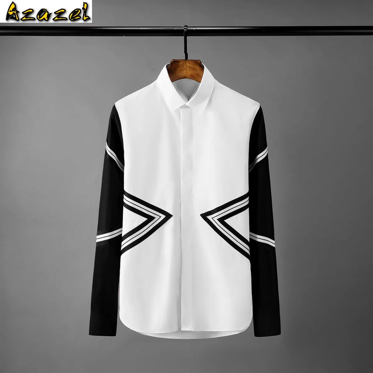 Azazel White Mens Shirts Luxury Long Sleeve Rib Splicing Design Casual Mens Dress Shirts Fashion Slim Fit Party Man Shirts
Azazel White Mens Shirts Luxury Long Sleeve Rib Splicing Design Casual Mens Dress Shirts Fashion Slim Fit Party Man Shirts